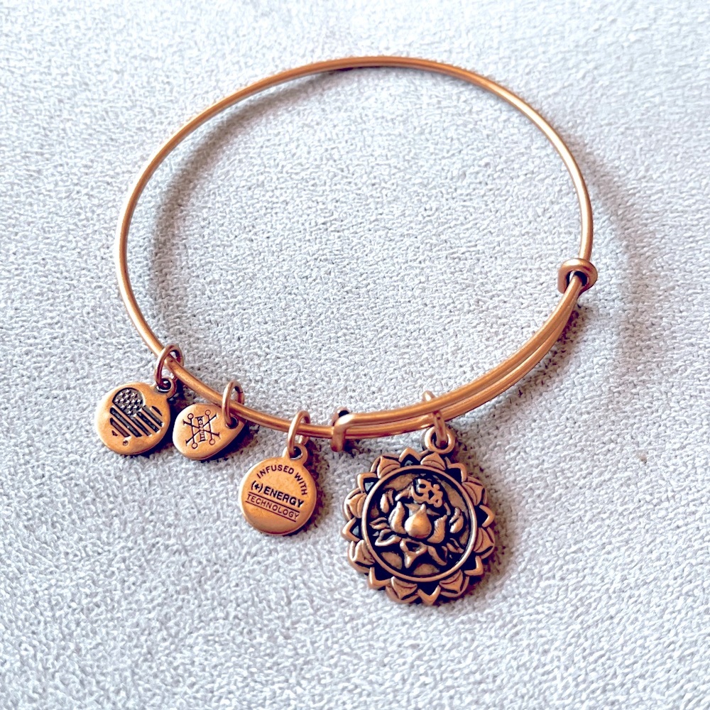 ALEX + ANI | Lotus Charm Bangle (Rafaelian Gold)
